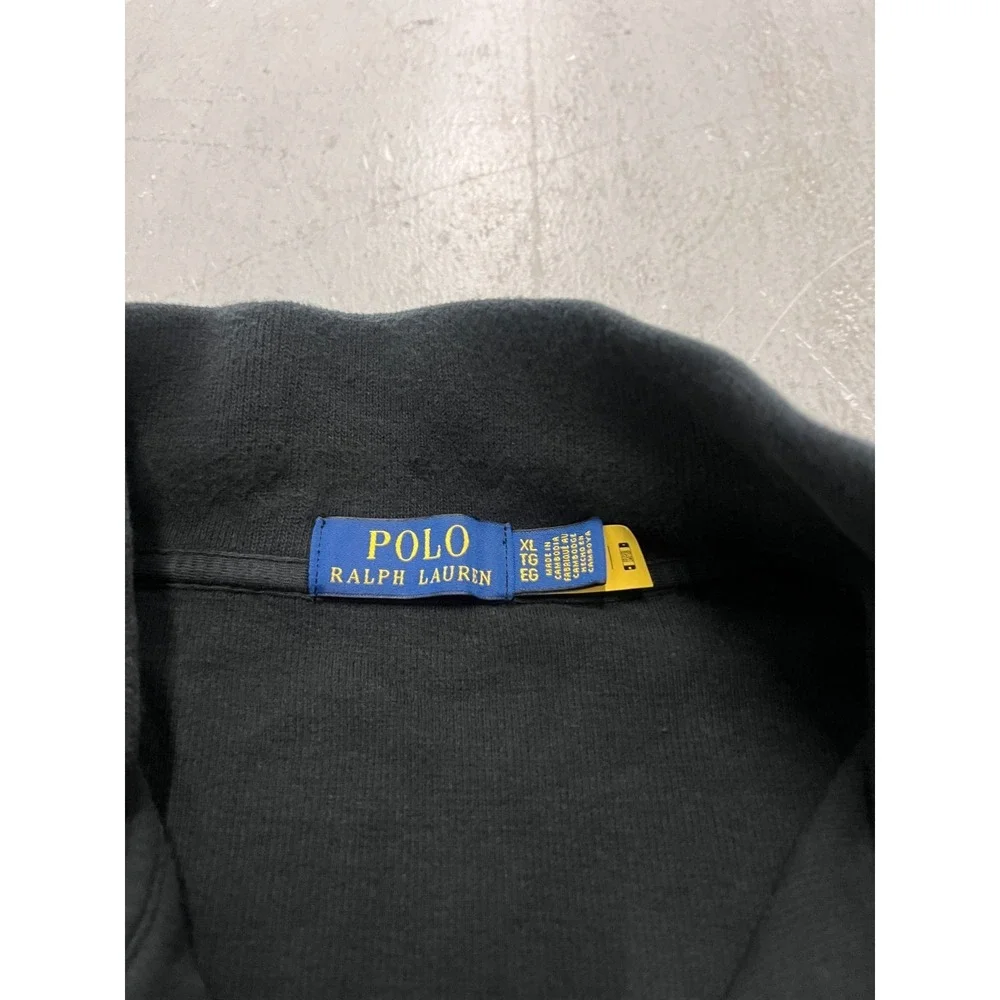 Polo Ralph Lauren Sweater Men's XL Black Pony Logo Tight Knit Quarter Zip Winter